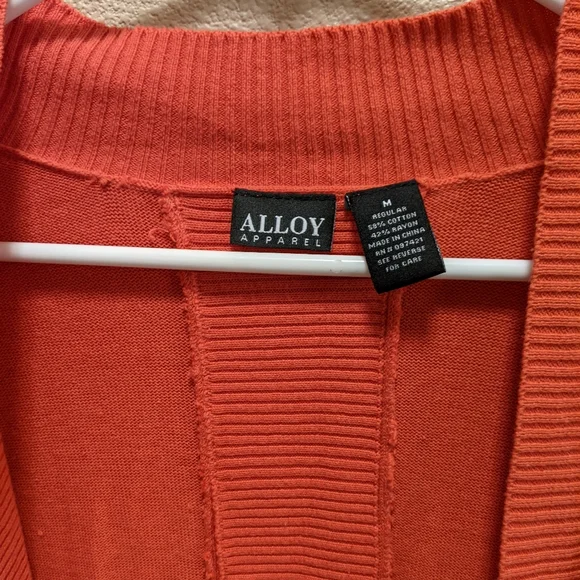 Alloy Orange Open Front Cardigan - Picture 5 of 6